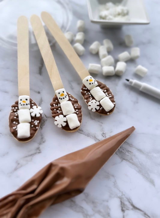 DIY Snowman Hot Chocolate Spoon Kits