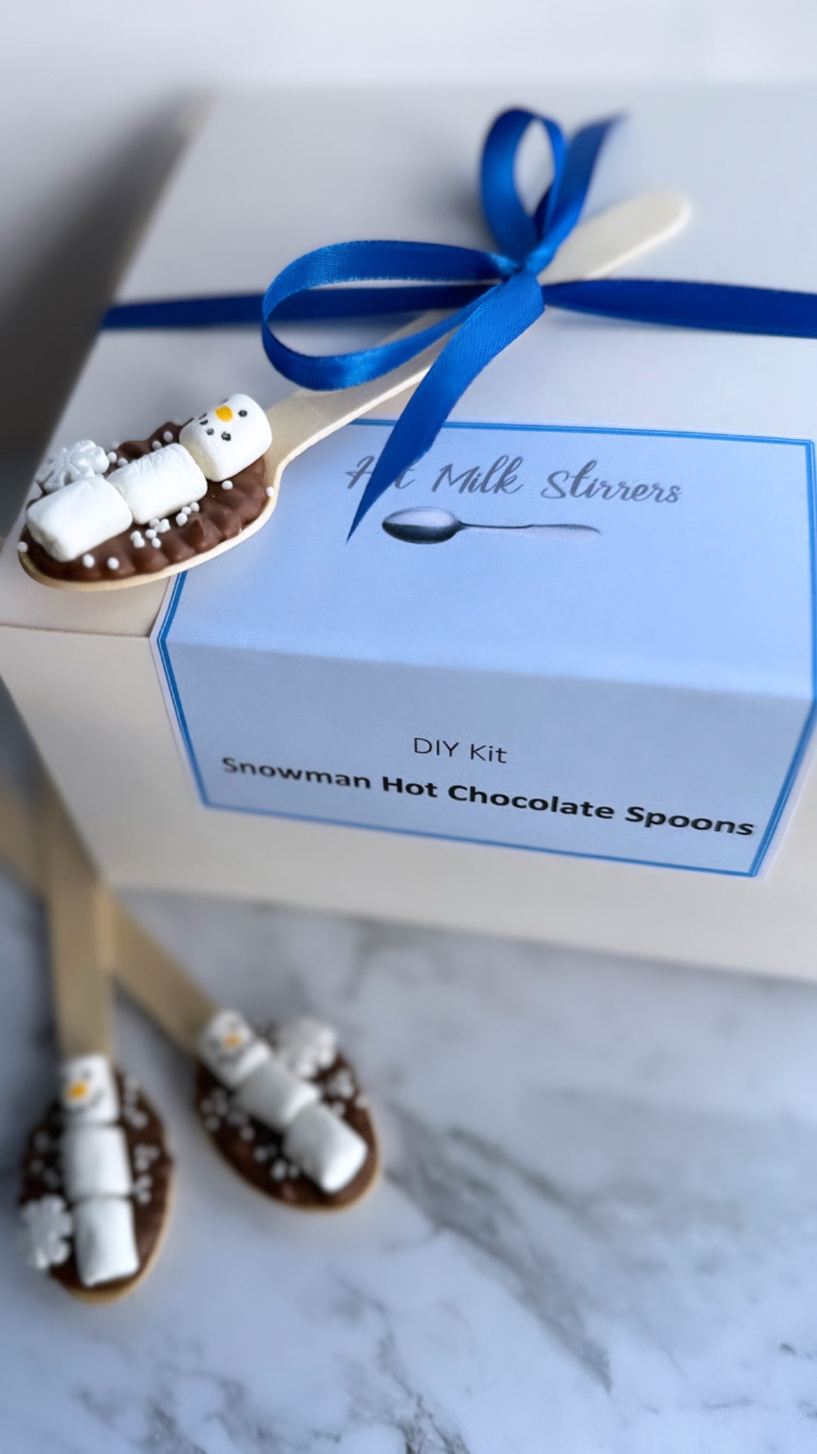 DIY Snowman Hot Chocolate Spoon Kits